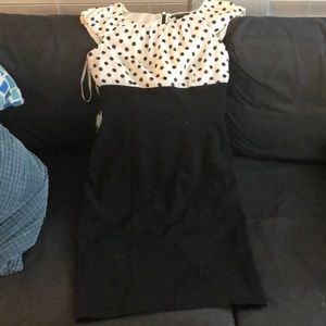 WHBM polka dot bodice dress size 2